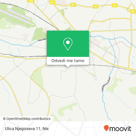 Ulica Njegoseva 11 mapa