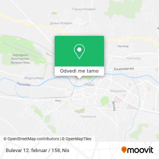 Bulevar 12. februar / 158 mapa