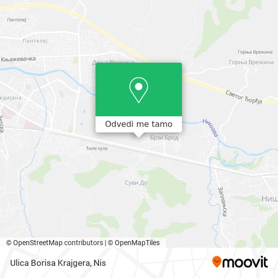 Ulica Borisa Krajgera mapa