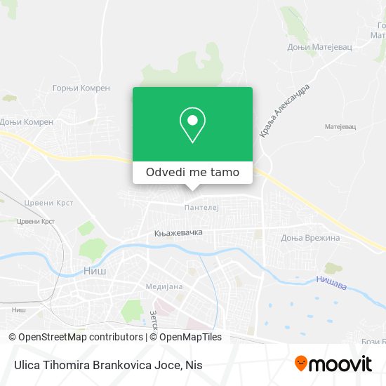 Ulica Tihomira Brankovica Joce mapa
