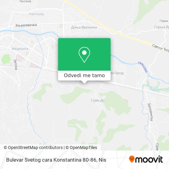 Bulevar Svetog cara Konstantina 80-86 mapa