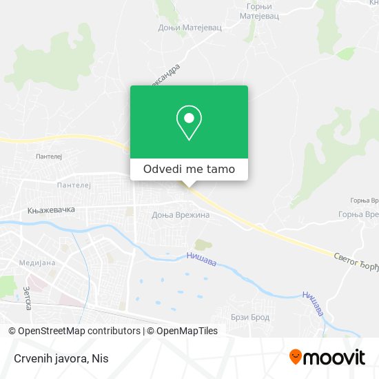 Crvenih javora mapa