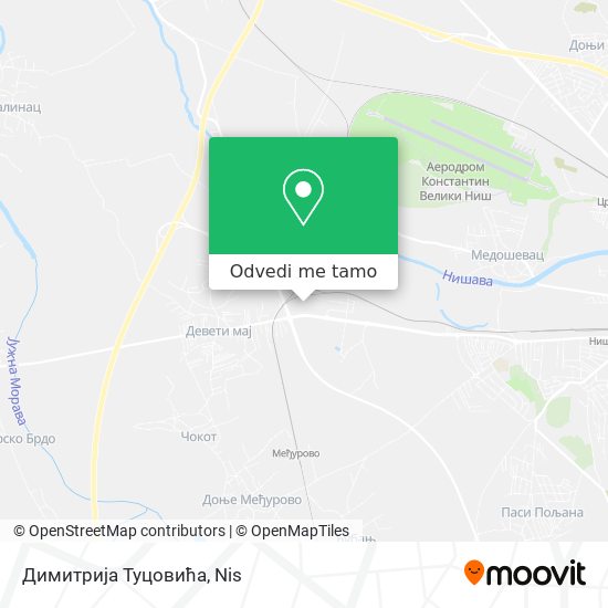 Димитрија Туцовића mapa