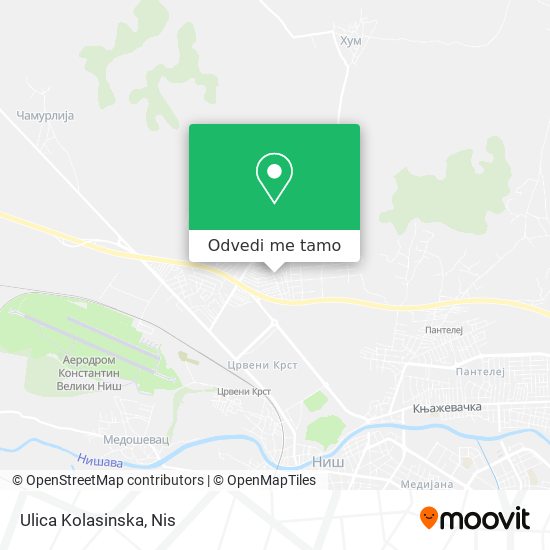 Ulica Kolasinska mapa