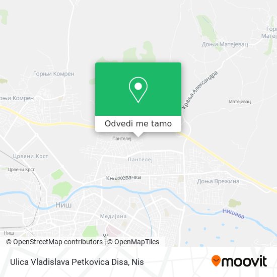 Ulica Vladislava Petkovica Disa mapa