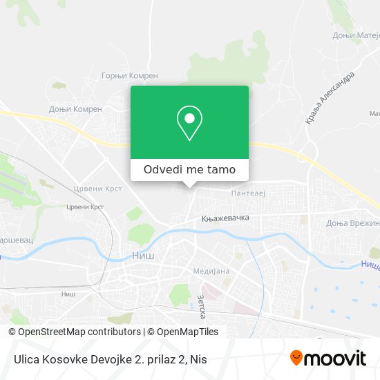 Ulica Kosovke Devojke 2. prilaz 2 mapa