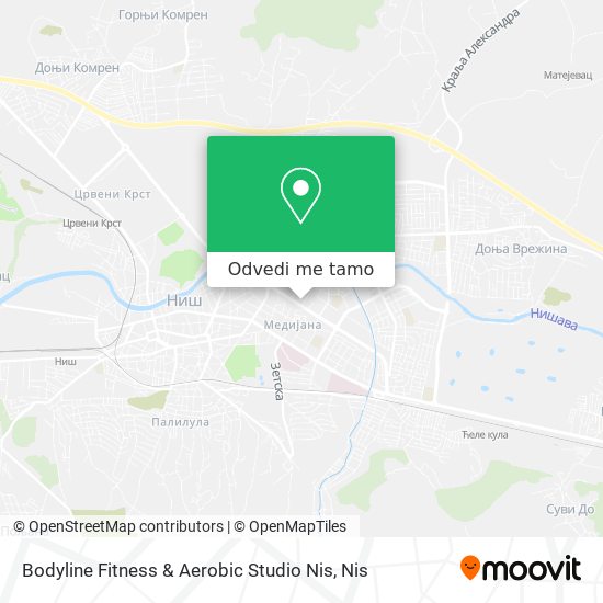 Bodyline Fitness & Aerobic Studio Nis mapa