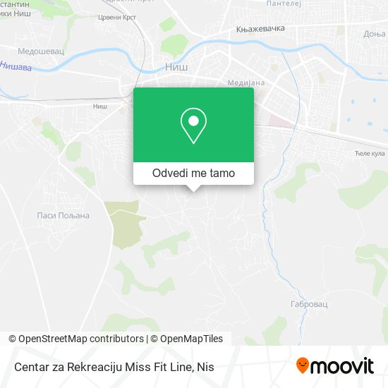 Centar za Rekreaciju Miss Fit Line mapa