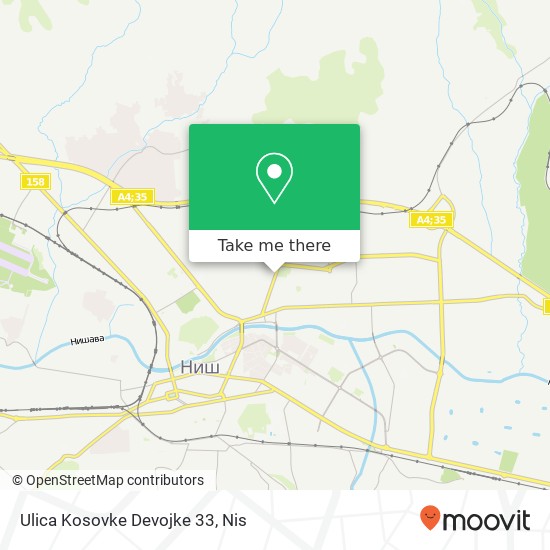 Ulica Kosovke Devojke 33 mapa