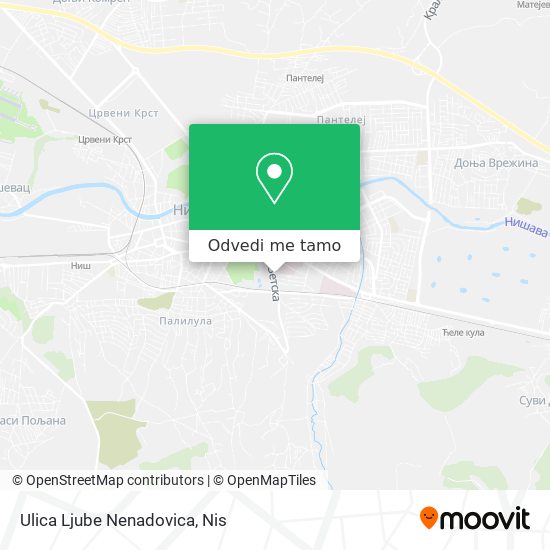 Ulica Ljube Nenadovica mapa
