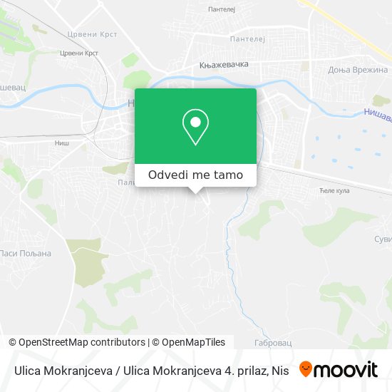 Ulica Mokranjceva / Ulica Mokranjceva 4. prilaz mapa