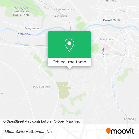 Ulica Save Petkovica mapa