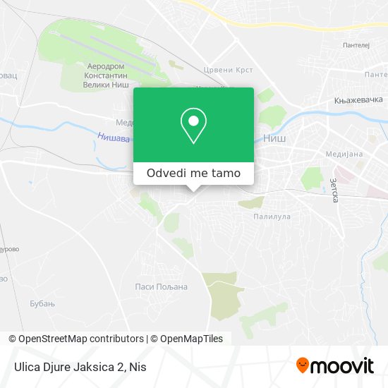 Ulica Djure Jaksica 2 mapa