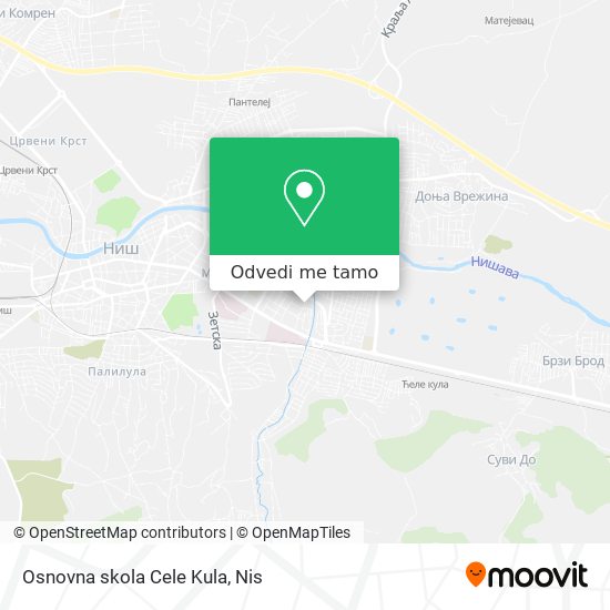 Osnovna skola Cele Kula mapa