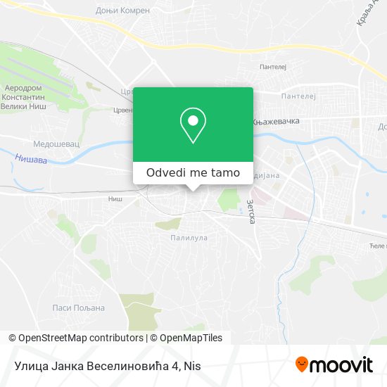 Улица Јанка Веселиновића 4 mapa