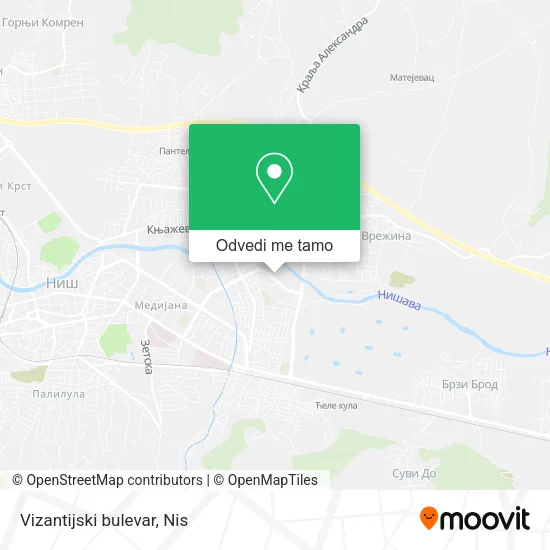 Vizantijski bulevar mapa