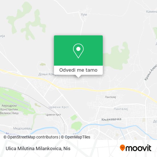 Ulica Milutina Milankovica mapa