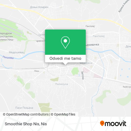 Smoothie Shop Nis mapa