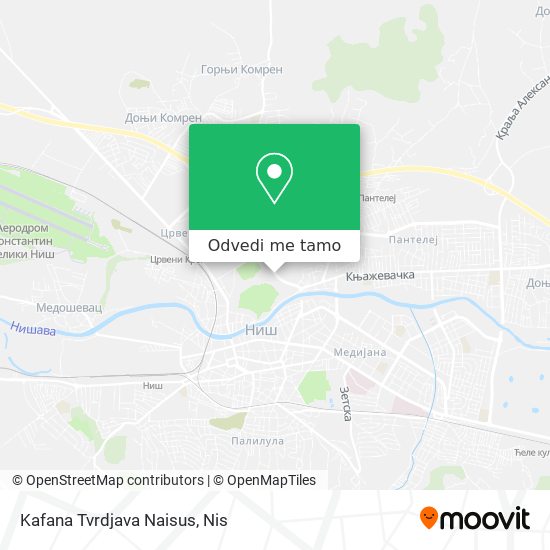 Kafana Tvrdjava Naisus mapa