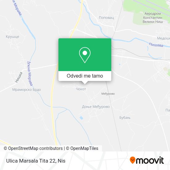 Ulica Marsala Tita 22 mapa