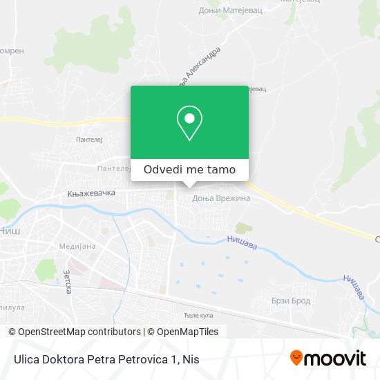 Ulica Doktora Petra Petrovica 1 mapa