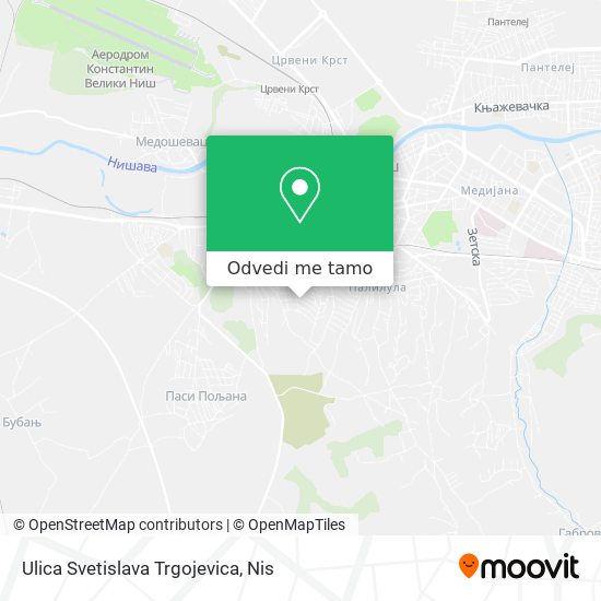 Ulica Svetislava Trgojevica mapa