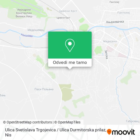 Ulica Svetislava Trgojevica / Ulica Durmitorska prilaz mapa