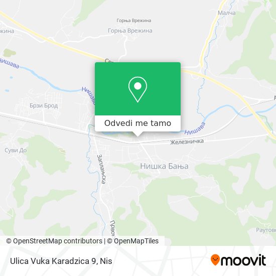 Ulica Vuka Karadzica 9 mapa