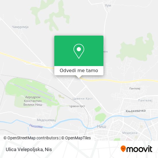 Ulica Velepoljska mapa