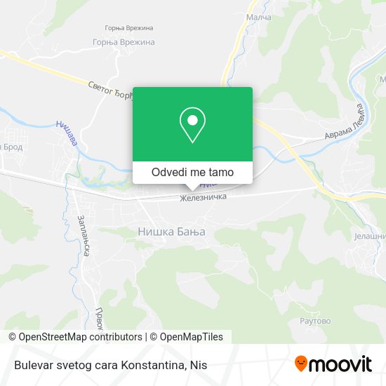 Bulevar svetog cara Konstantina mapa