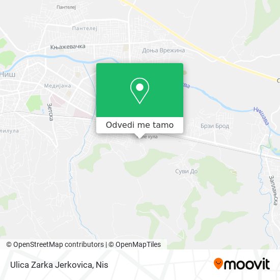 Ulica Zarka Jerkovica mapa