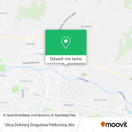 Ulica Doktora Dragutina Petkovica mapa