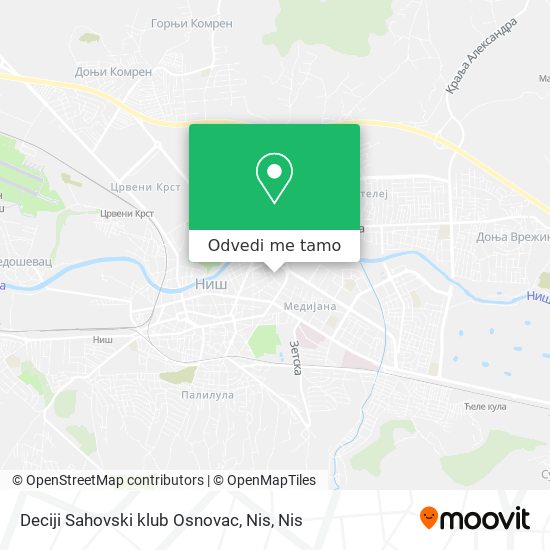 Deciji Sahovski klub Osnovac, Nis mapa