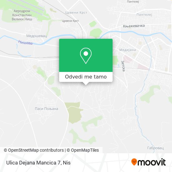 Ulica Dejana Mancica 7 mapa