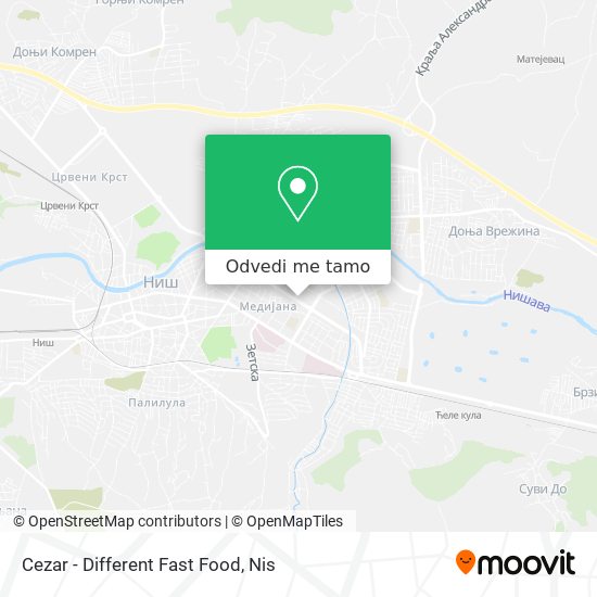 Cezar - Different Fast Food mapa