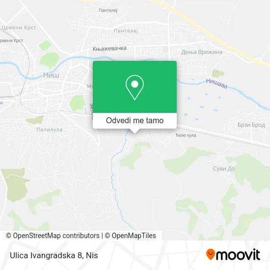 Ulica Ivangradska 8 mapa