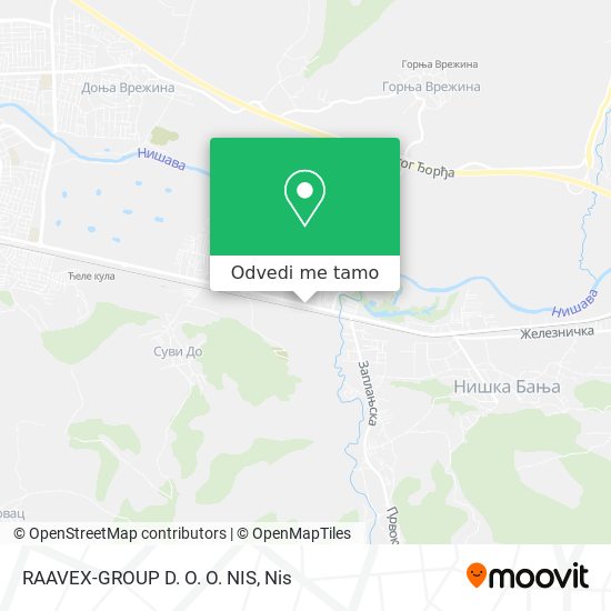 RAAVEX-GROUP D. O. O. NIS mapa