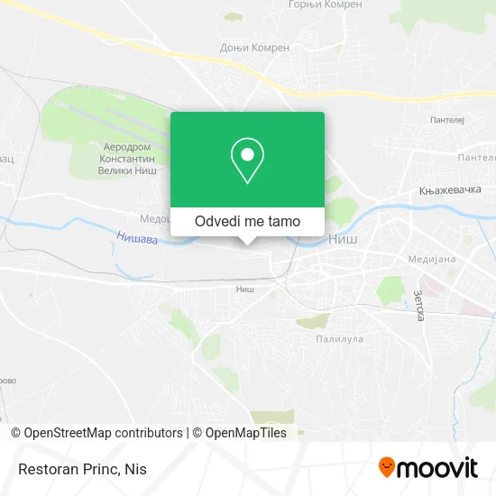 Restoran Princ mapa