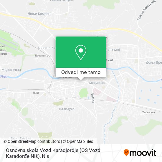 Osnovna skola Vozd Karadjordje (OŠ Vožd Karađorđe Niš) mapa