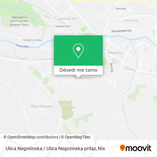 Ulica Negotinska / Ulica Negotinska prilaz mapa