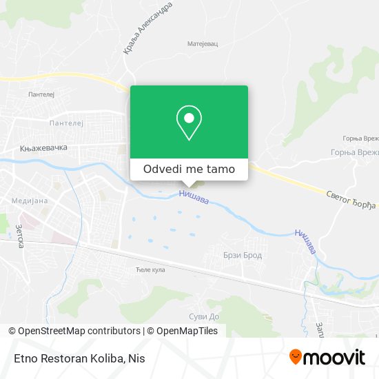 Etno Restoran Koliba mapa