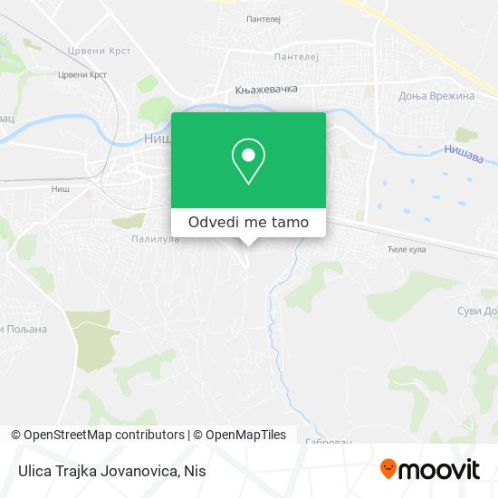 Ulica Trajka Jovanovica mapa