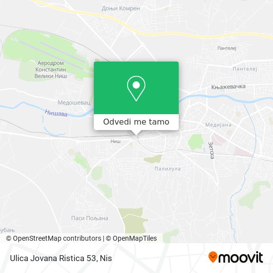 Ulica Jovana Ristica 53 mapa