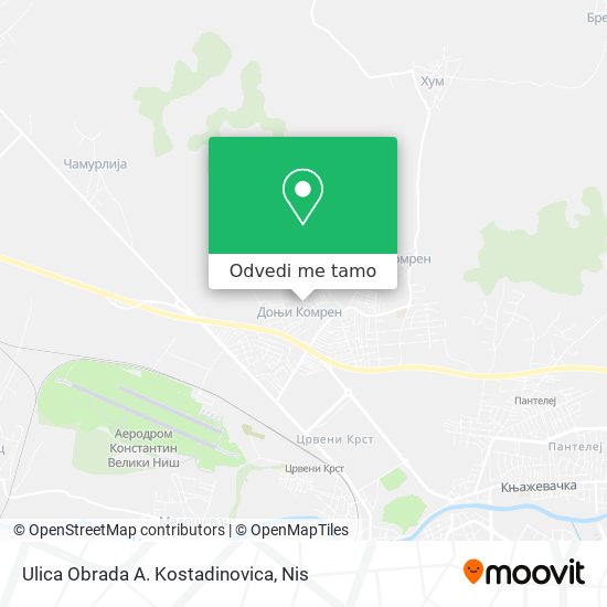 Ulica Obrada A. Kostadinovica mapa