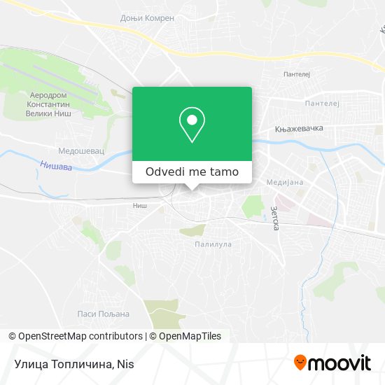 Улица Топличина mapa