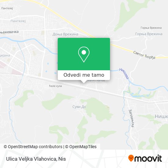 Ulica Veljka Vlahovica mapa