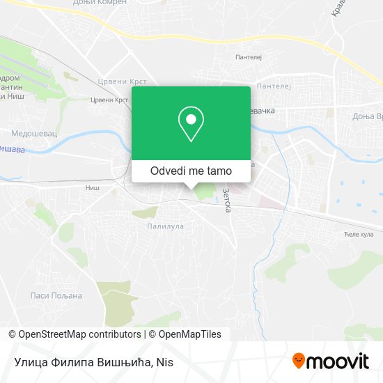 Улица Филипа Вишњића mapa