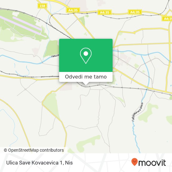 Ulica Save Kovacevica 1 mapa