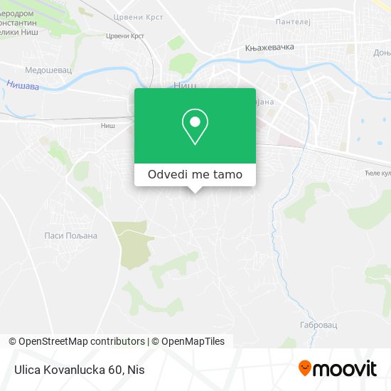 Ulica Kovanlucka 60 mapa