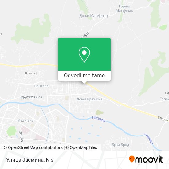 Улица Јасмина mapa